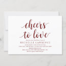 Search for cheers bridal shower invitations Burgundy