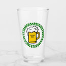 Search for funny holiday beer glasses Shamrock