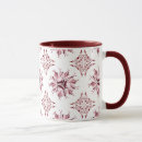 Search for maroon and white mugs Burgundy