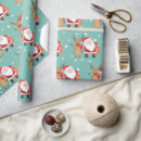 Search for mint christmas wrapping paper Santa