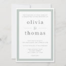 Search for elegant typography wedding invitations Sage green