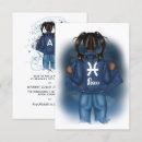 Search for pisces birthday invitations Blue