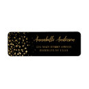 Search for gold glitter confetti return address labels Modern