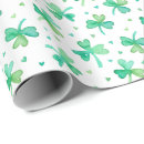 Search for shamrock wrapping paper Green