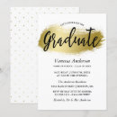 Search for gold brush stroke invitations Graduate