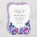 Search for blue floral sweet 16 invitations Flowers