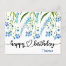 Search for blue watercolor birthday cards Minimalist