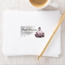 Search for pink and silver return address labels White