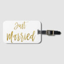 Search for just married luggage tags Newlywed
