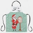 Search for naughty nice aprons Santa