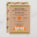 Search for fox baby shower invitations Orange