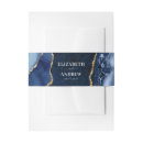 Search for gold foil wedding invitation belly bands Navy blue