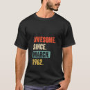 Search for 1962 tshirts 61st