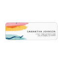 Search for navy and yellow return address labels Watercolor