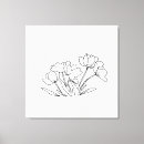 Search for black and white floral canvas prints Graphic