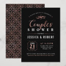 Search for black and rose gold wedding invitations Typography