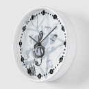 Search for music notes pattern clocks Musical