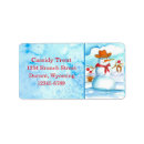 Search for red scarf return address labels Merry christmas