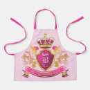 Search for gold and pink aprons Girl