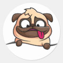 Search for cute funny pugs stickers Cartoon