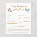 Search for baby prediction advice cards Baby shower activity