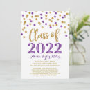 Search for confetti graduation invitations Purple