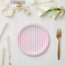 Search for pink gingham plates Elegant