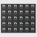 Search for 18th birthday wrapping paper 18 years old