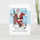 Search for ice hockey christmas cards Santa