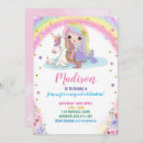 Search for unicorn and mermaid birthday invitations Magical