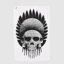 Search for skull golf towels Black and white
