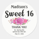 Search for floral sweet sixteen stickers Pink