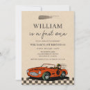 Search for red race car invitations Retro