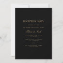 Search for black and gold reception invitations Elegant