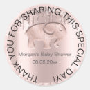 Search for pink grey elephants baby shower stickers Baby girl