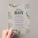 Search for palm leaves baby shower invitations Watercolor