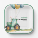 Search for farm birthday plates Green tractor