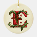 Search for letter e christmas tree decorations Initial