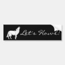 Search for wolf howling bumper stickers Animal