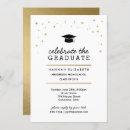 Search for gold confetti graduation invitations Trendy