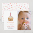 Search for cupcake 1st birthday invitations Sweet celebration