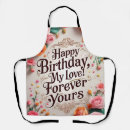 Search for romantic birthday aprons For her