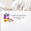 Search for pink purple floral return address labels Chic