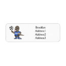 Search for soccer return address labels Cartoon