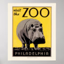 Search for vintage zoo posters Hippo
