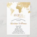Search for gold world map invitations Adventure awaits