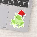 Search for christmas funny frog stickers Xmas