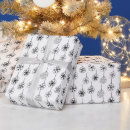 Search for black white christmas snowflakes wrapping paper Xmas