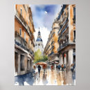 Search for vintage spain travel posters Watercolor