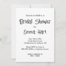 Search for minimalist bridal shower invitations White